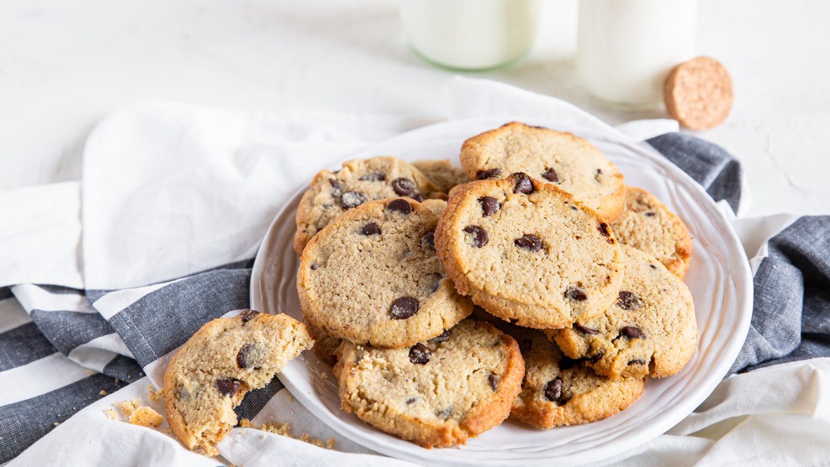 Sockerfria chocolate chip cookies