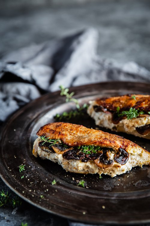 Fylld kyckling med champinjoner och ricotta