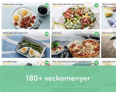180+ veckomenyer