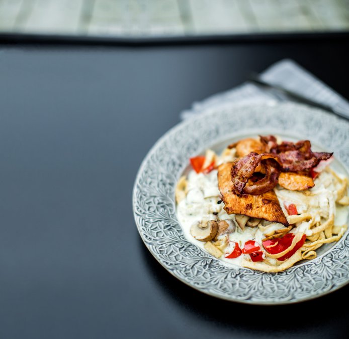 Kyckling Alfredo med LCHF-pasta
