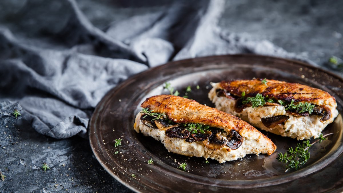 Fylld kyckling med champinjoner och ricotta