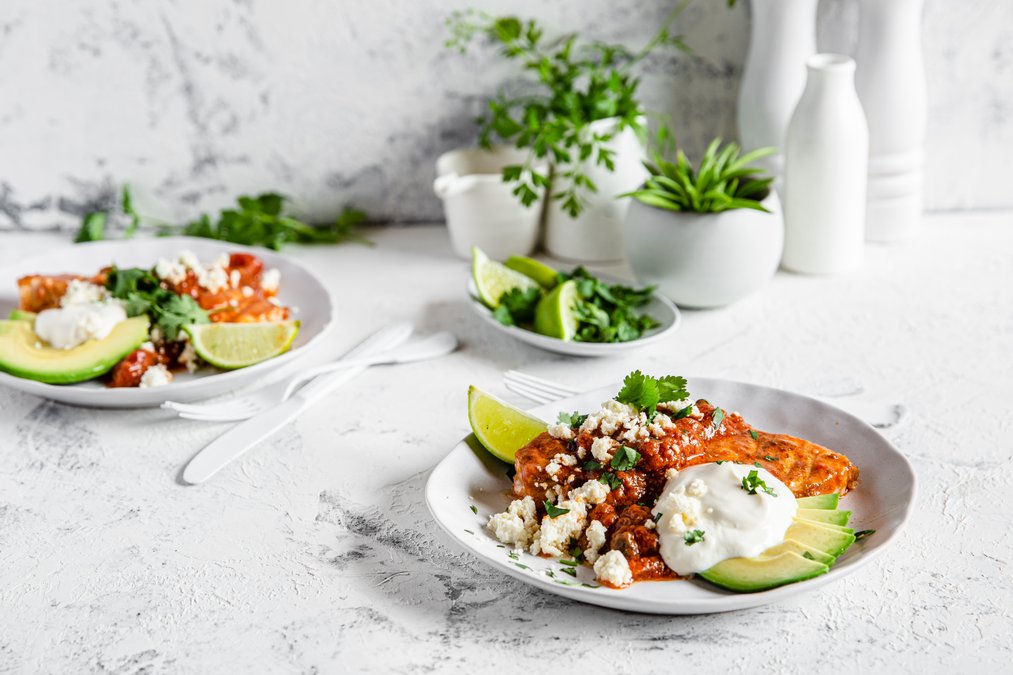 Stekt torsk med salsa och fetaost