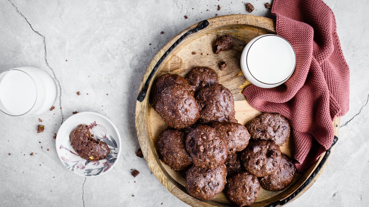 Proteinrika LCHF-kakor med pistasch och choklad