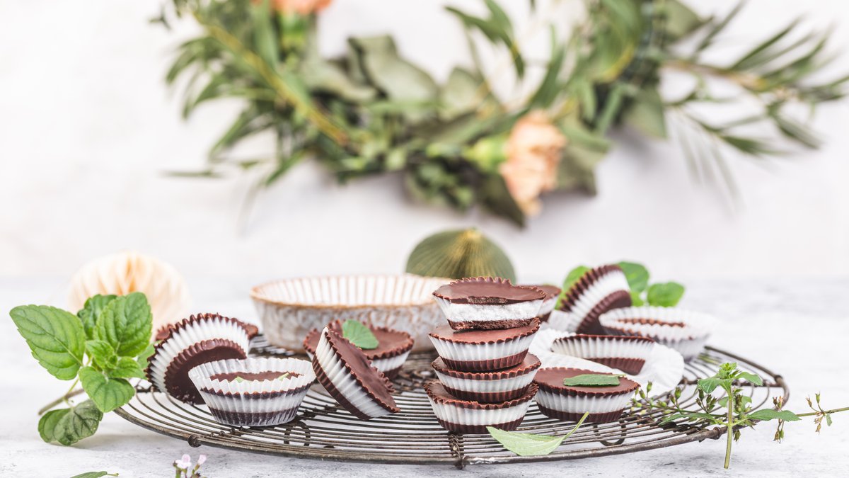 Praliner med choklad och pepparmint