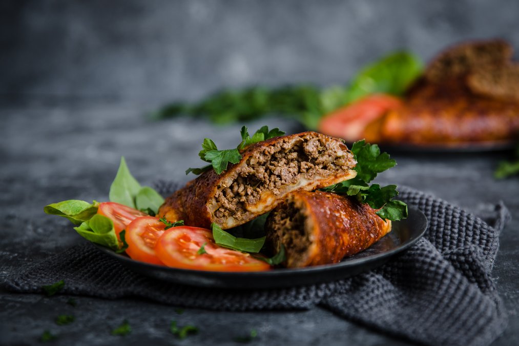 Ostburritos med nötfärsfyllning