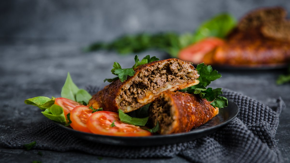 Ostburritos med nötfärsfyllning
