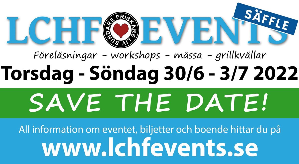 Save the date! LCHF-eventet i Säffle äntligen tillbaka