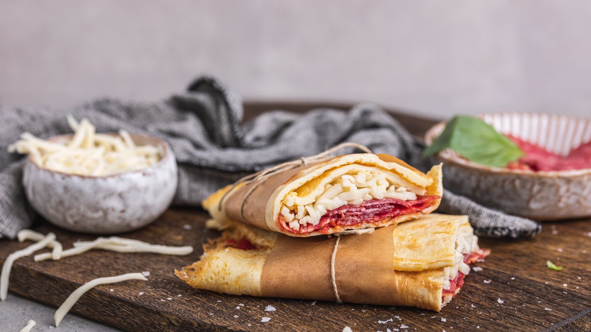 Äggwrap med salami