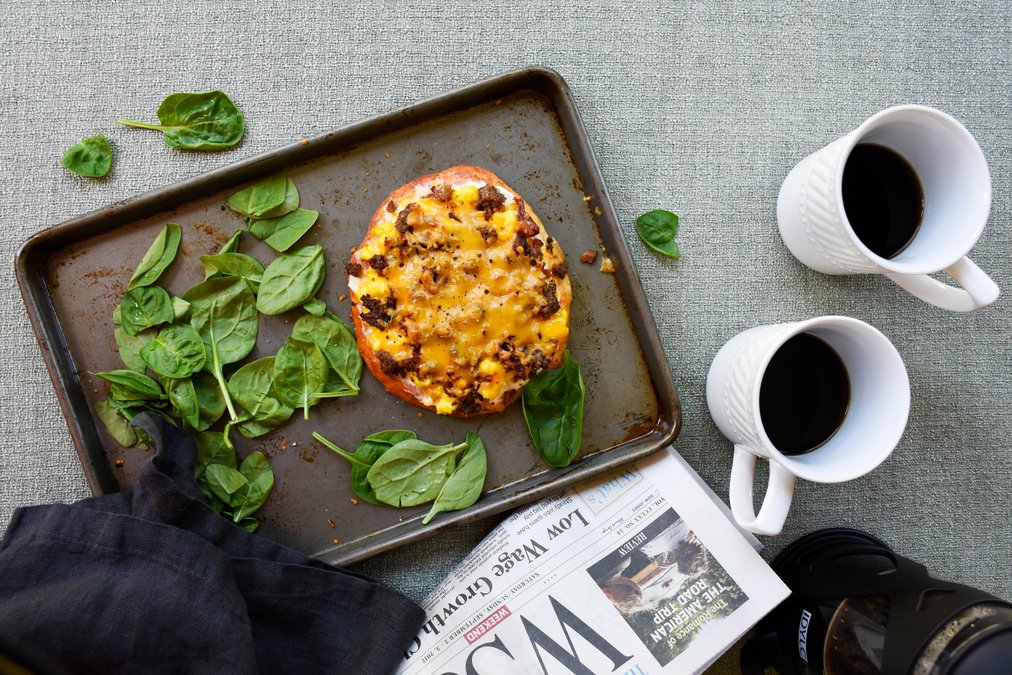Glutenfri frukostpizza