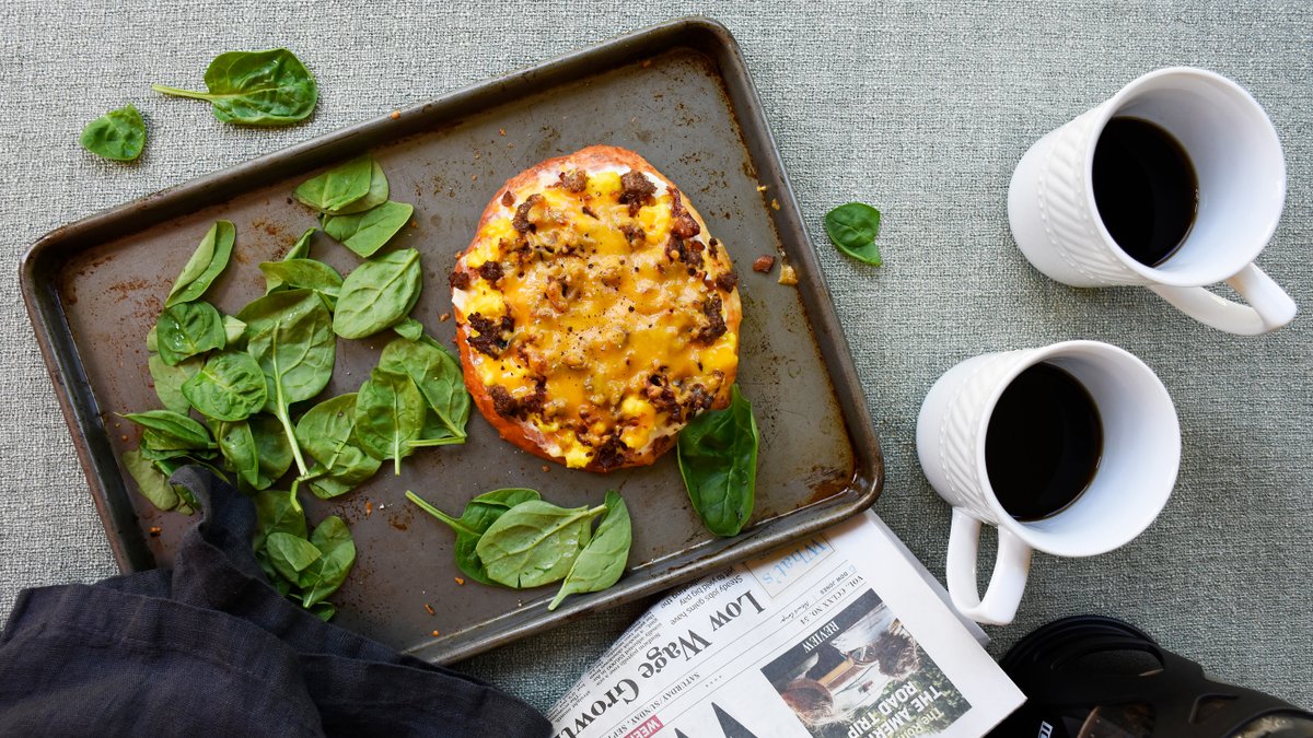 Glutenfri frukostpizza