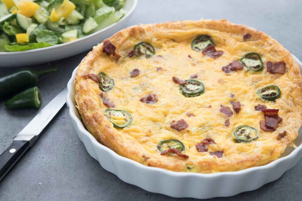 Frittata med jalapeños och bacon