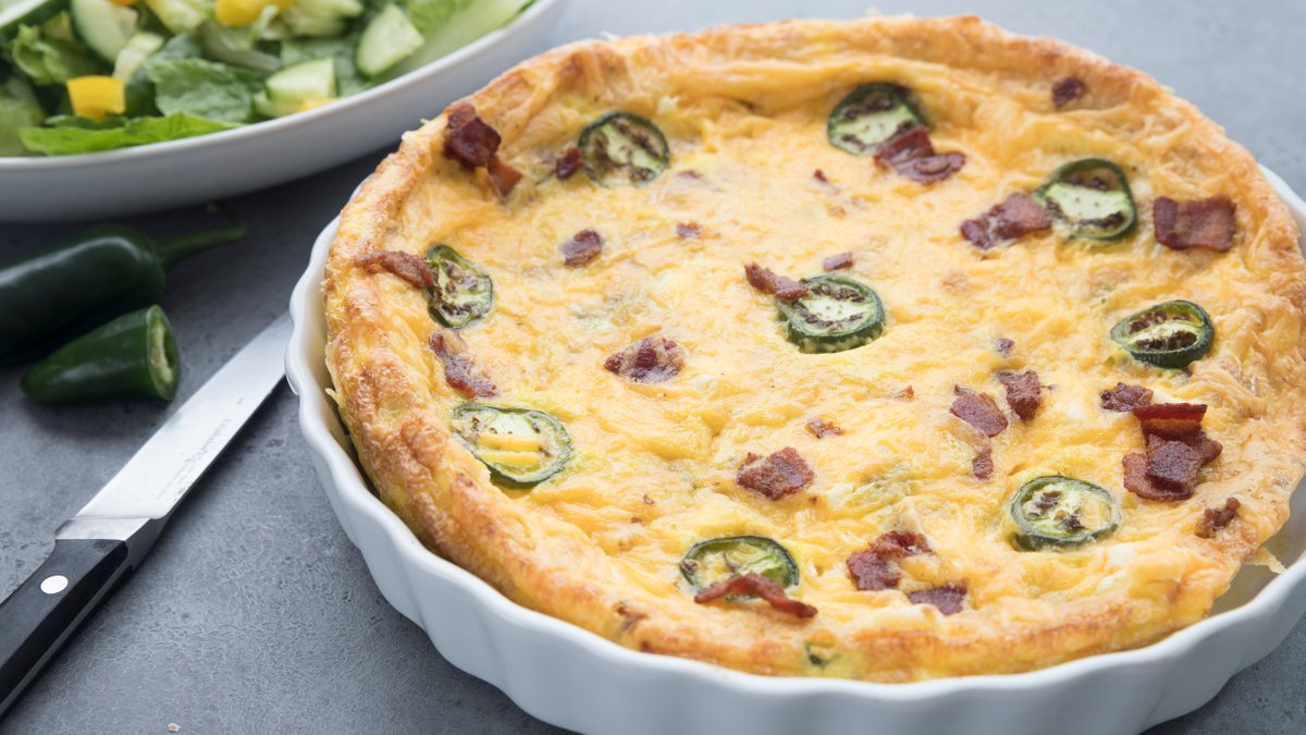Frittata med jalapeños och bacon