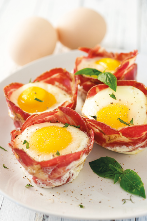 Snabba och enkla äggmuffins med bacon
