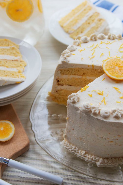 Sockerfri våningstårta med lemon curd och mascarponefrosting