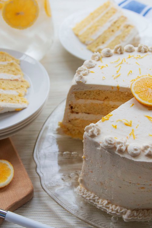 Sockerfri våningstårta med lemon curd och mascarponefrosting