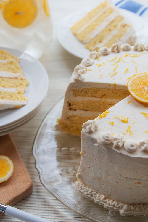 Sockerfri våningstårta med lemon curd och mascarponefrosting
