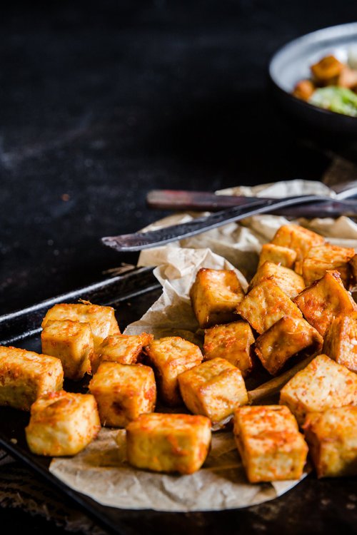 Krispig ketotofu