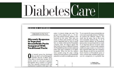 Dreamfields test in Diabetes Care