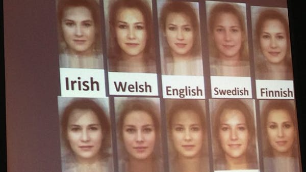 Averaged female faces across Europe