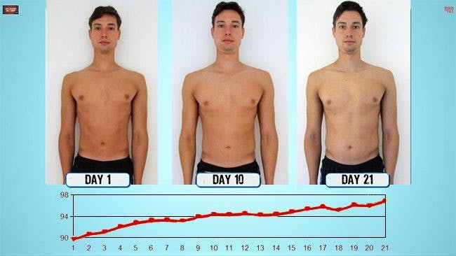 The result of 5,800 calories of junk food daily