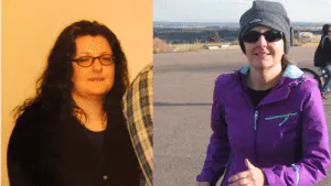 No longer a sad hiding person