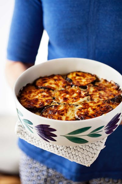 Low carb eggplant gratin