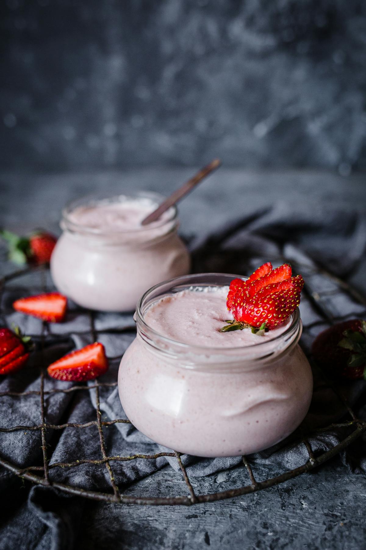 Low carb coconut cream with berries