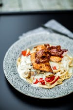 Keto chicken Alfredo pasta