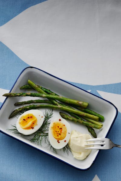 Boiled eggs with mayonnaise