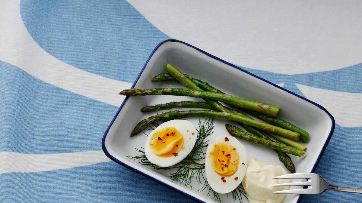 Boiled eggs with mayonnaise