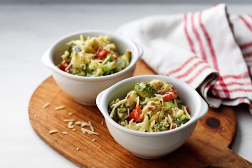 Broccoli and cauliflower in cheese