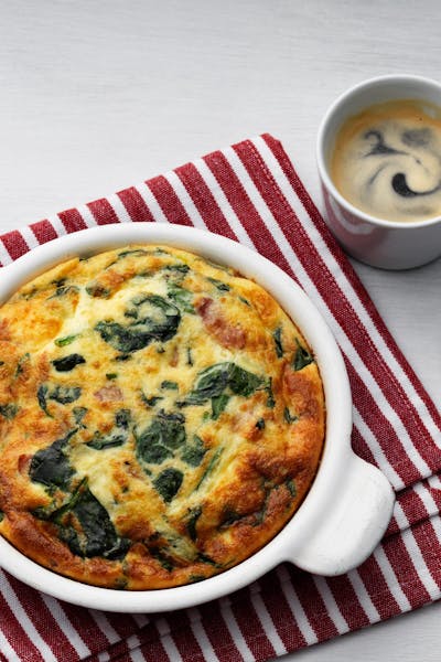 Keto frittata with fresh spinach<br />(Breakfast)