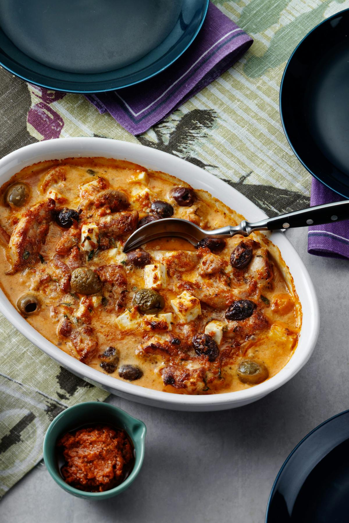 Keto Pesto Chicken Casserole with Feta & Olives — Recipe ...