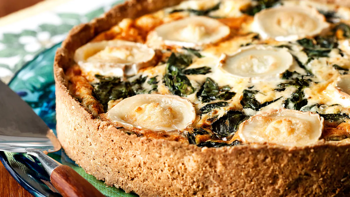 Keto spinach and goat cheese pie