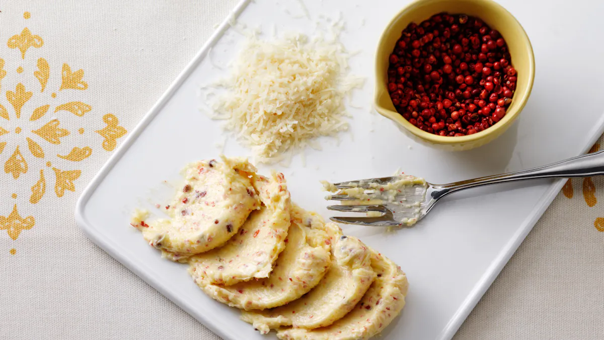 Pink herb butter