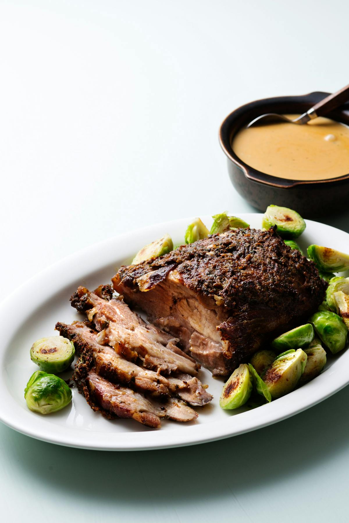 Slow-cooked keto pork roast with creamy gravy