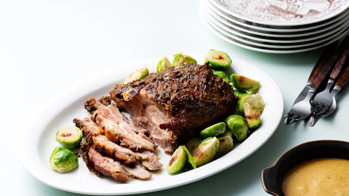 Slow-cooked keto pork roast with creamy gravy