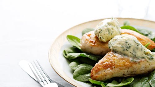 Keto chicken with herb butter