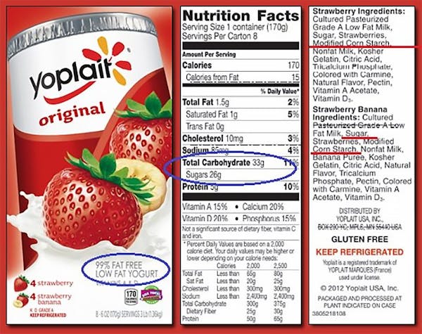 Yoplait Yogurt Nutrition Label | Besto Blog