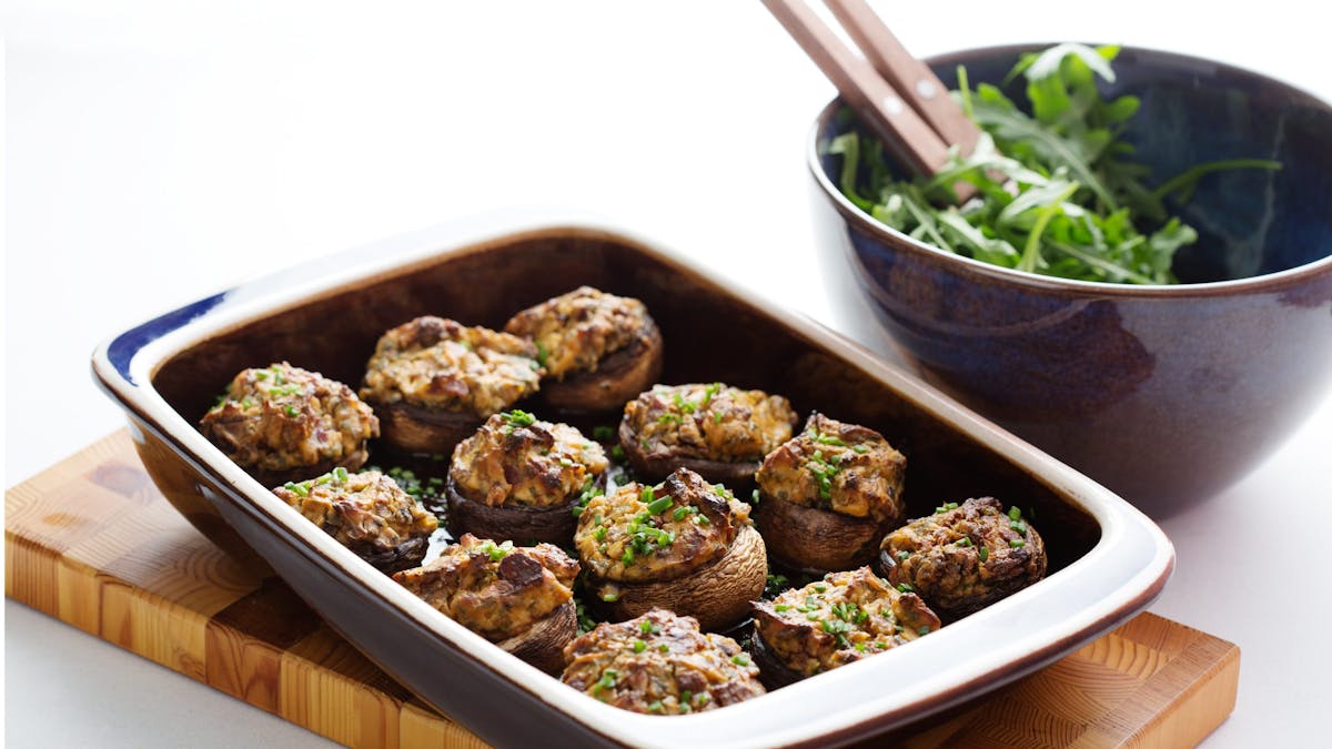 Keto stuffed mushrooms