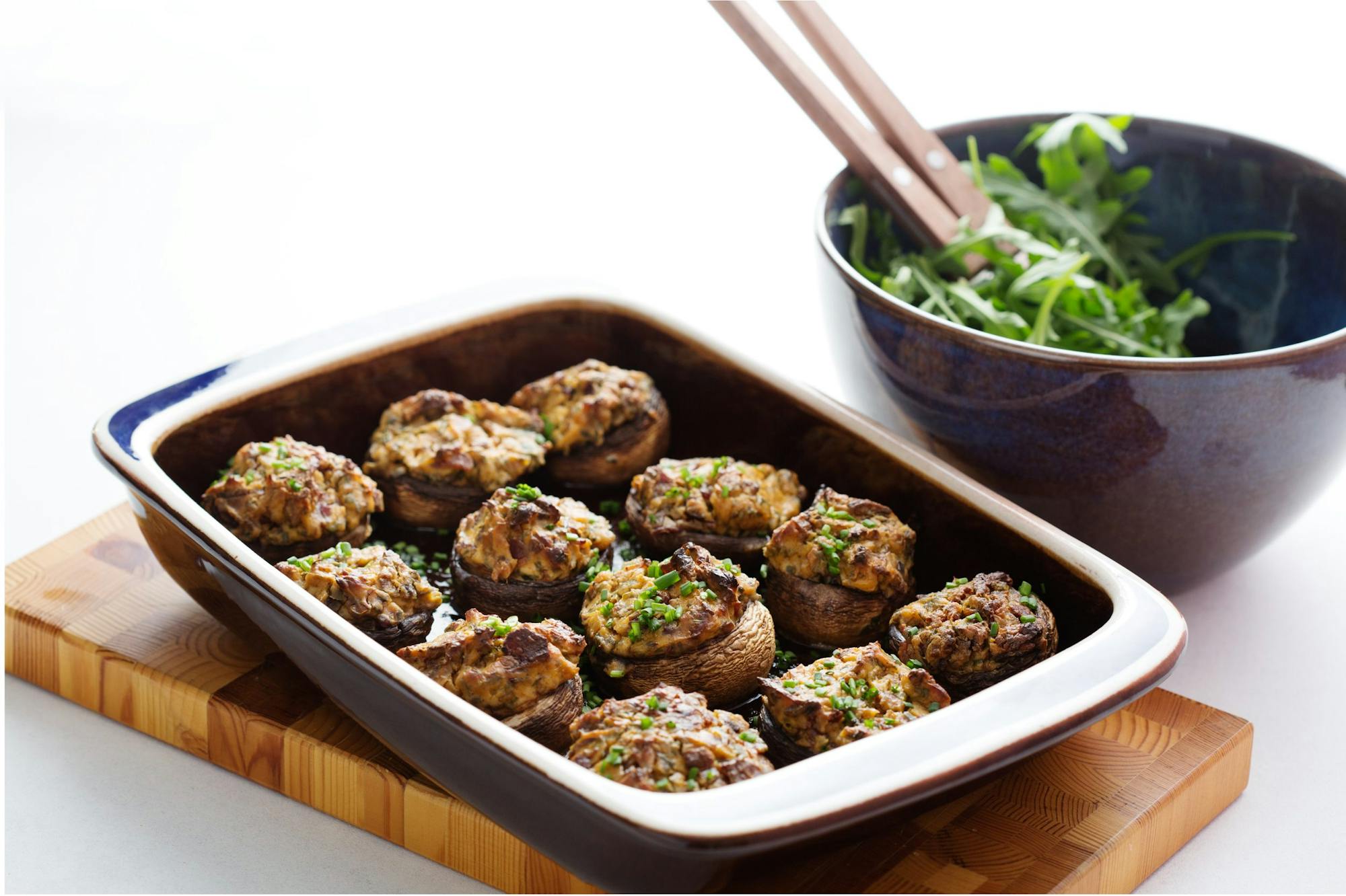 Keto Lunch Stuffed Mushrooms