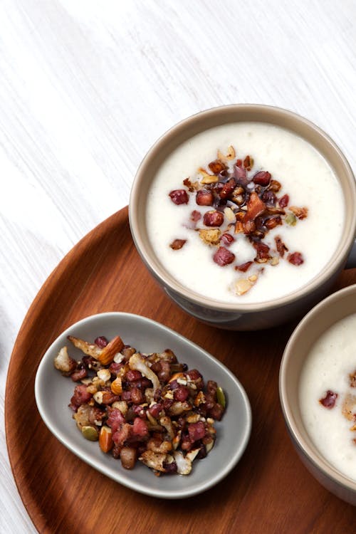 Keto cauliflower soup with crispy pancetta