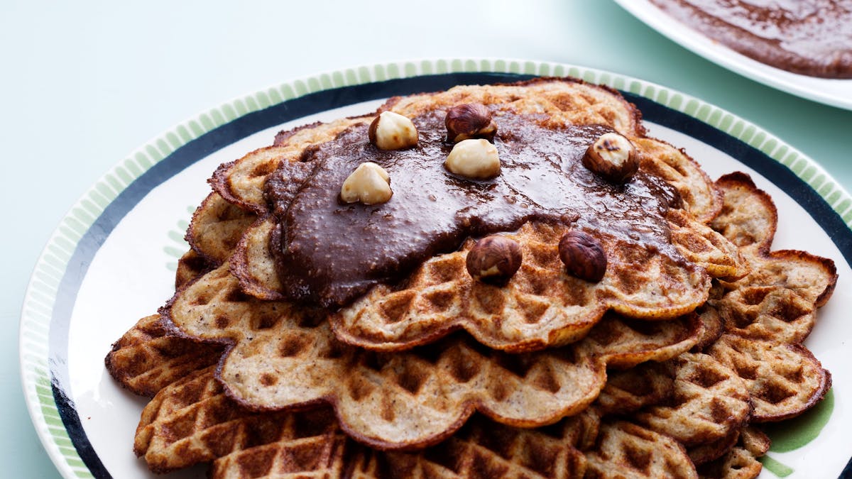 Low carb banana waffles