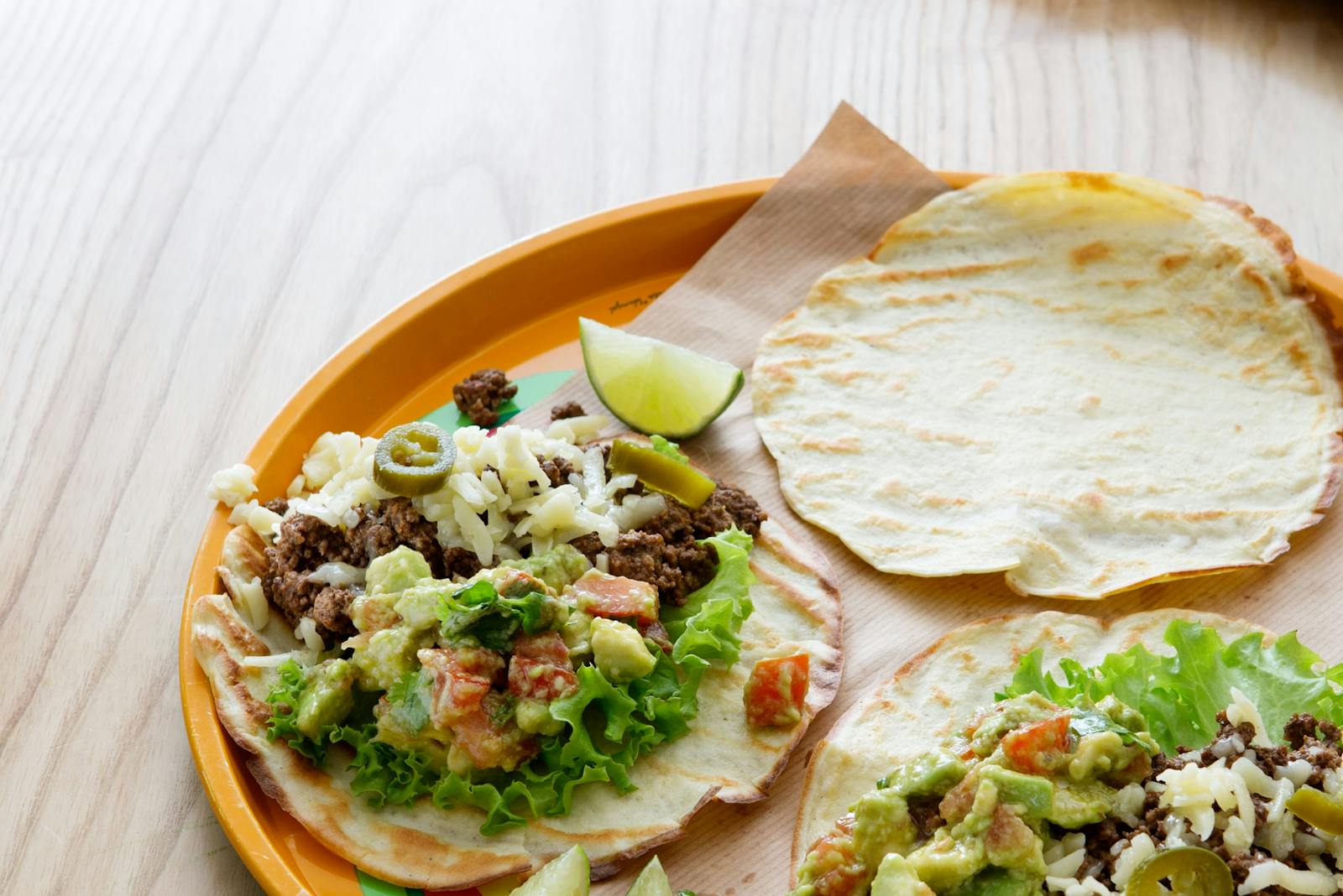 Keto Tortilla with Ground Beef and Salsa - a Tex-Mex 