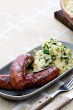 Chorizo with creamed green cabbage