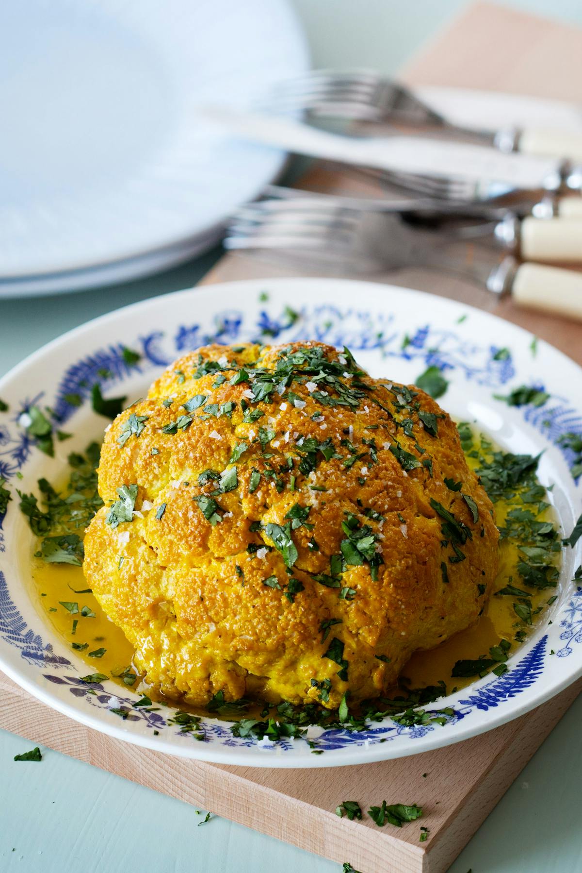 Marinated baked cauliflower