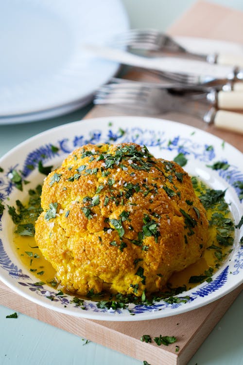 Marinated baked cauliflower