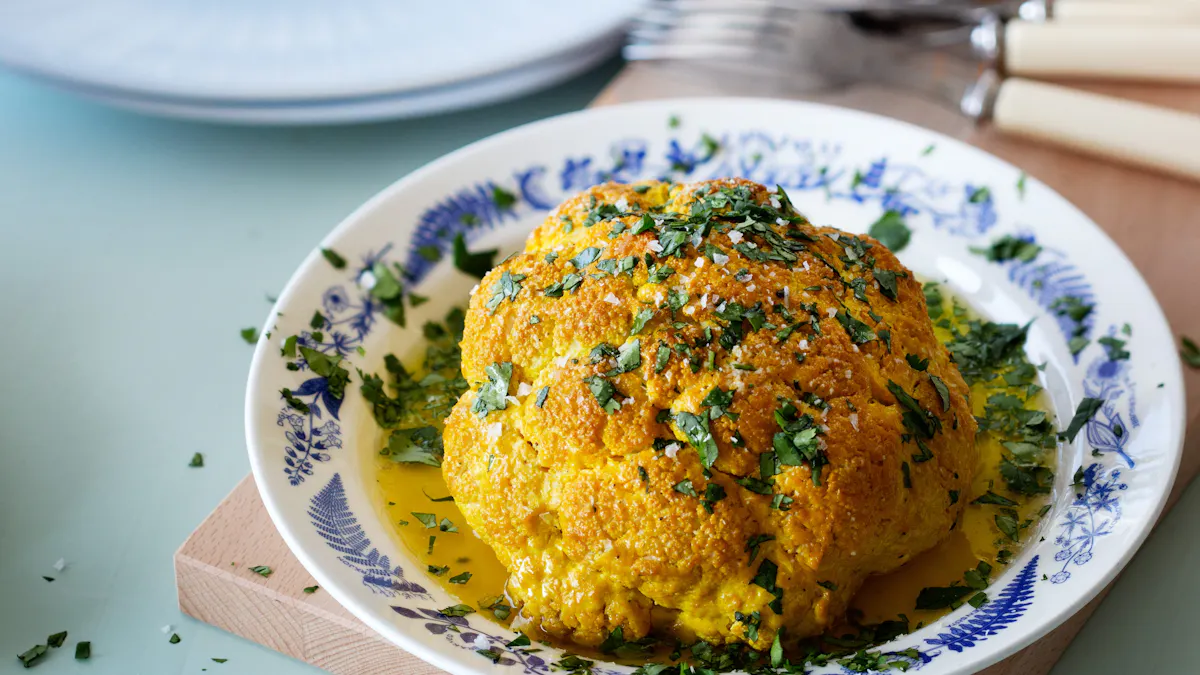 Marinated baked cauliflower