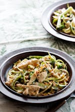 Quick green curry chicken with peanuts