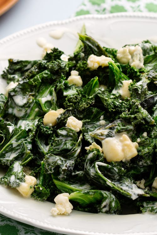 Warm keto kale salad